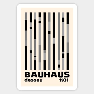 Bauhaus Dessau 1931 Abstract Modernist Minimal Monochrome Homage Sticker